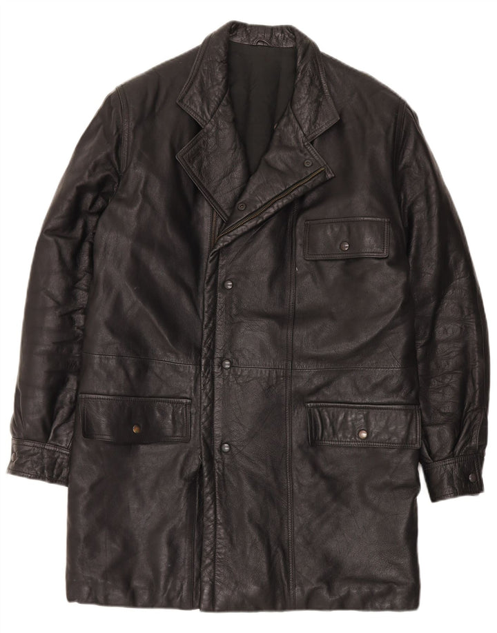 Винтажная мужская кожаная куртка IT 48 Medium Black