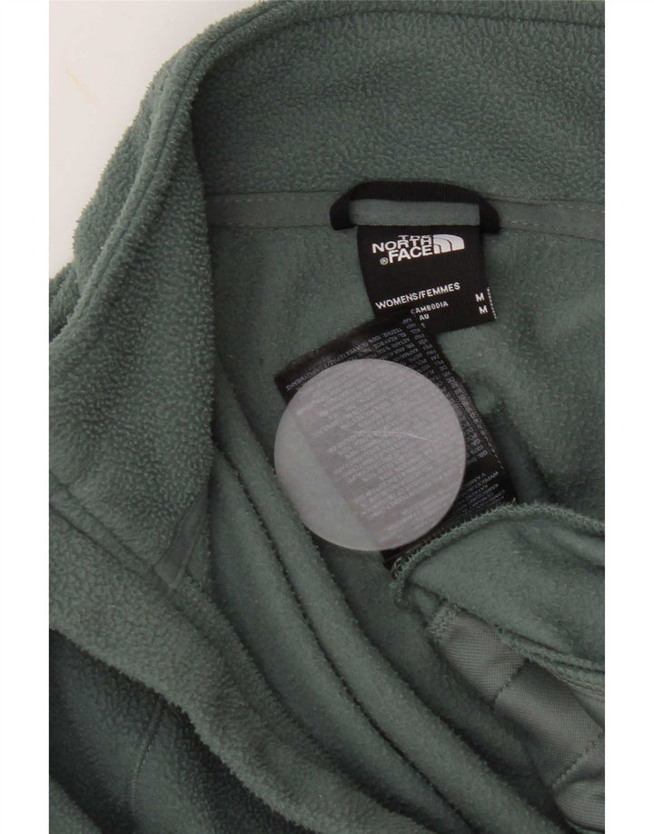 Женская флисовая куртка с подкладкой The North Face UK 14, полиэстер среднего зеленого цвета