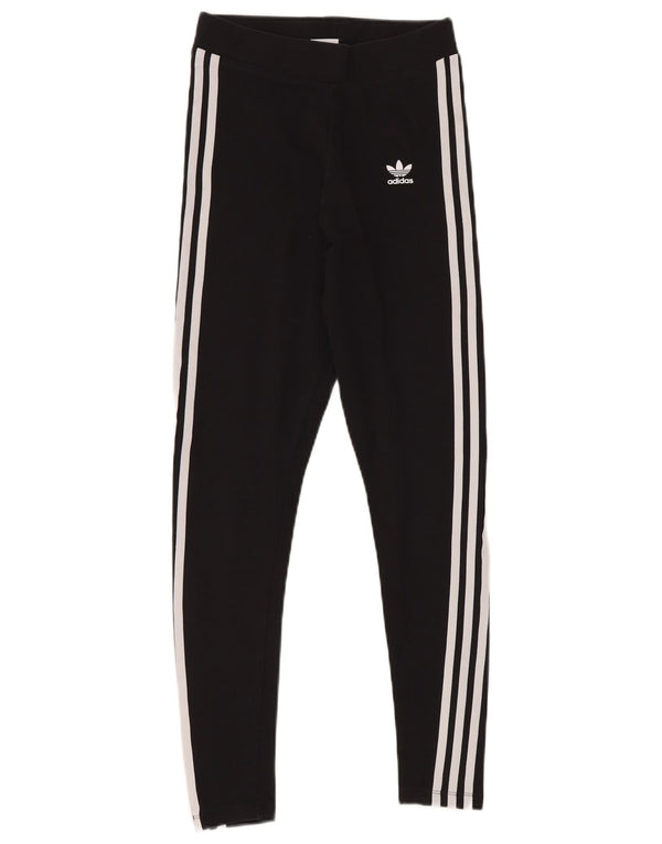 Женские леггинсы ADIDAS UK 8, маленькие, черные, хлопковые