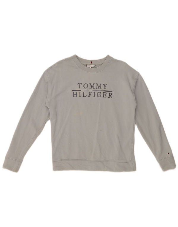 Женский джемпер большого размера с рисунком Tommy Hilfiger UK 6 XS Серый