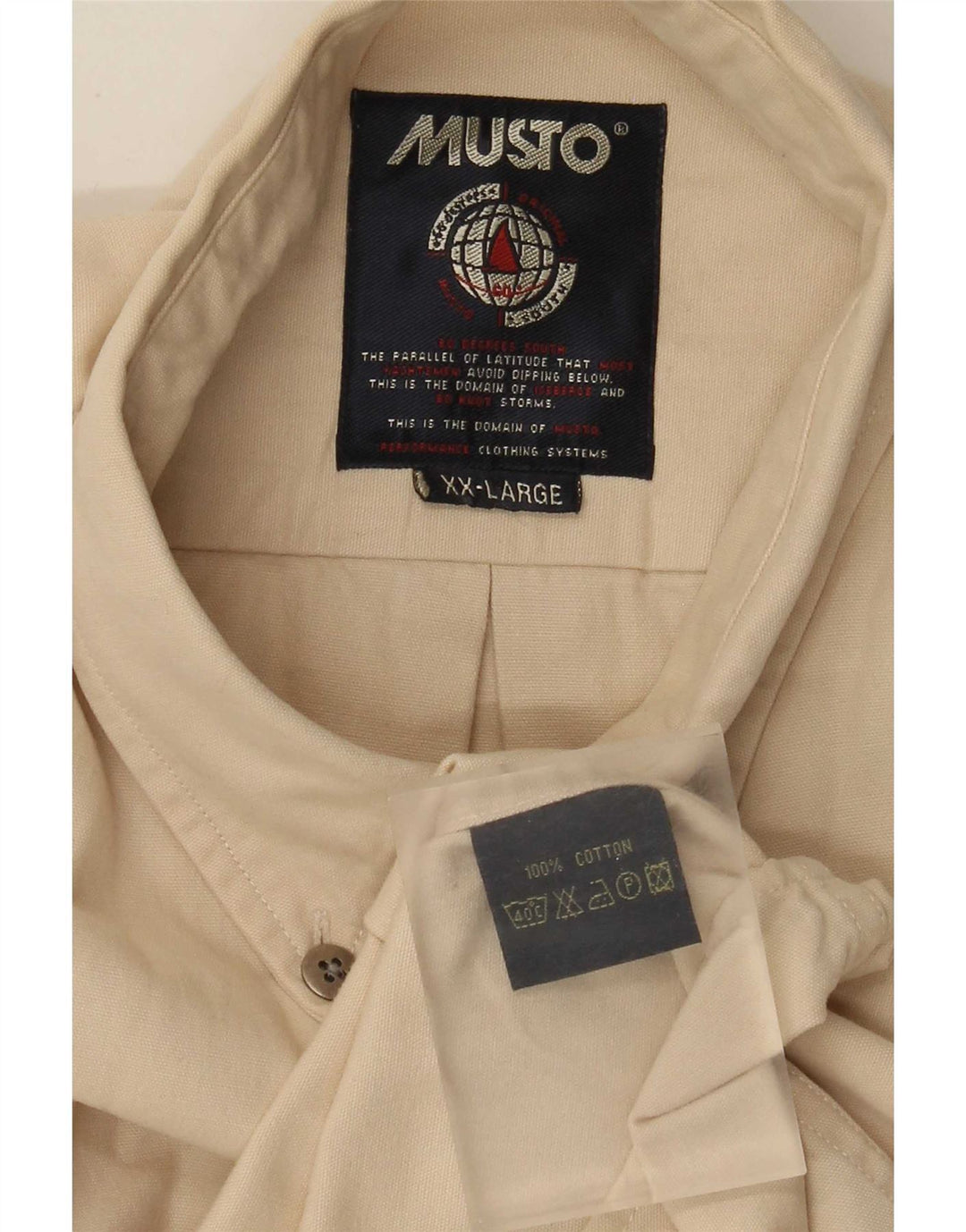 Мужская Рубашка Musto 2XL Бежевая Хлопок