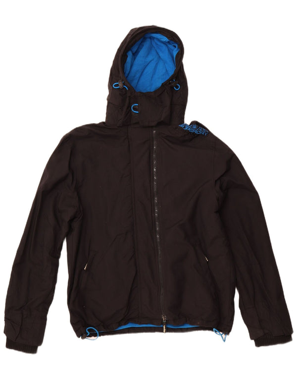 SUPERDRY Мужская ветровка с капюшоном, куртка UK 42 XL, черный нейлон