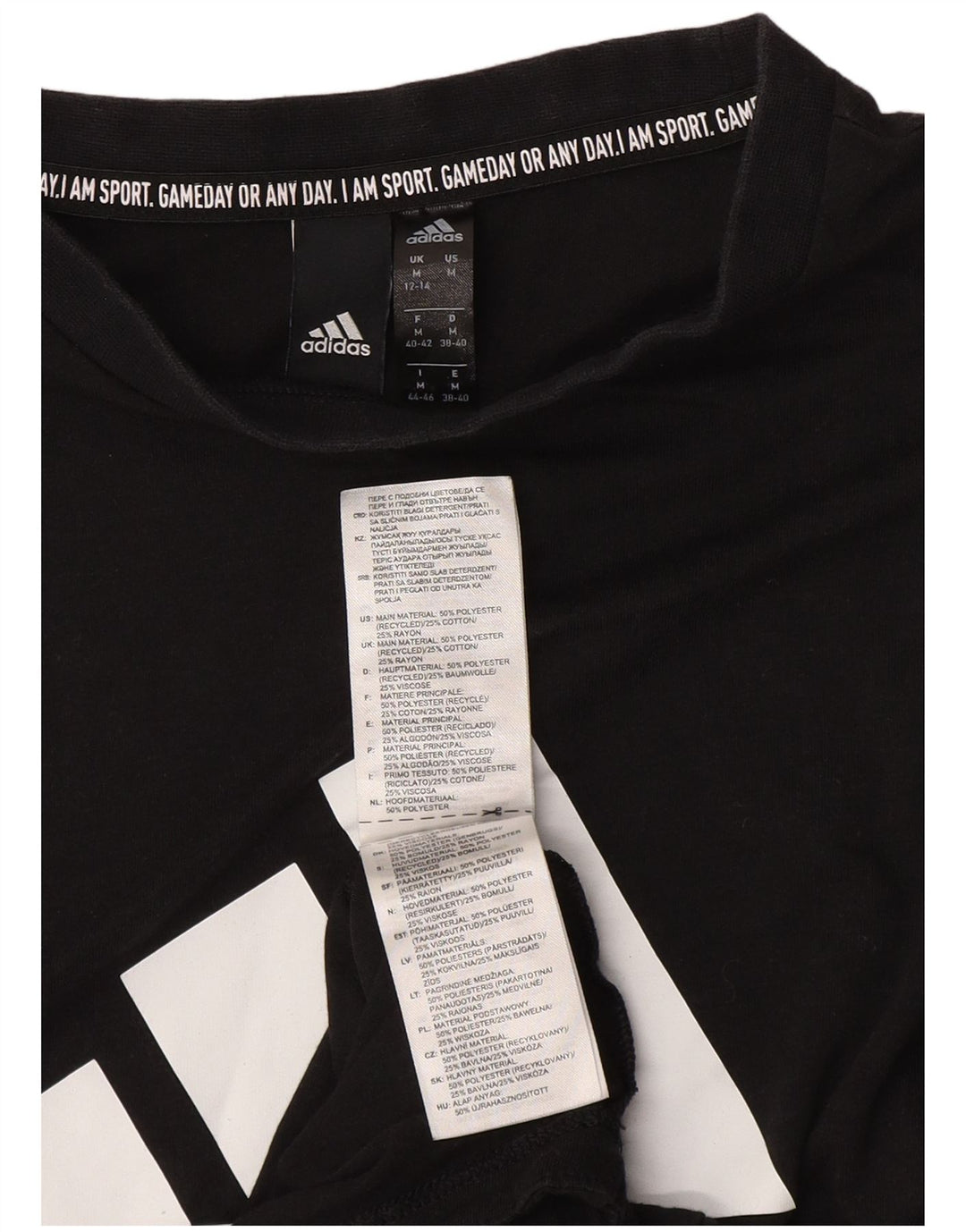 Женский жилет с рисунком ADIDAS UK 12/14, средний черный полиэстер