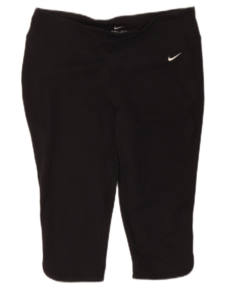 Женские леггинсы-капри Nike Dri Fit UK 12/14, средние, черные
