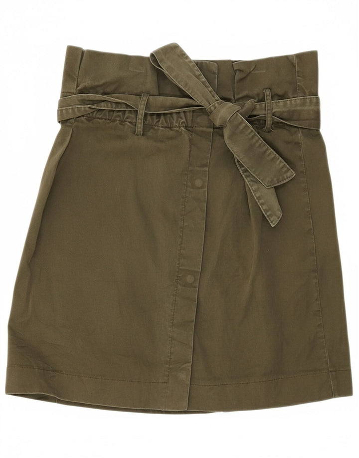 ZARA Womens Mini Skirt Small W27 Khaki Vintage Zara and Second-Hand Zara from Messina Hembry 
