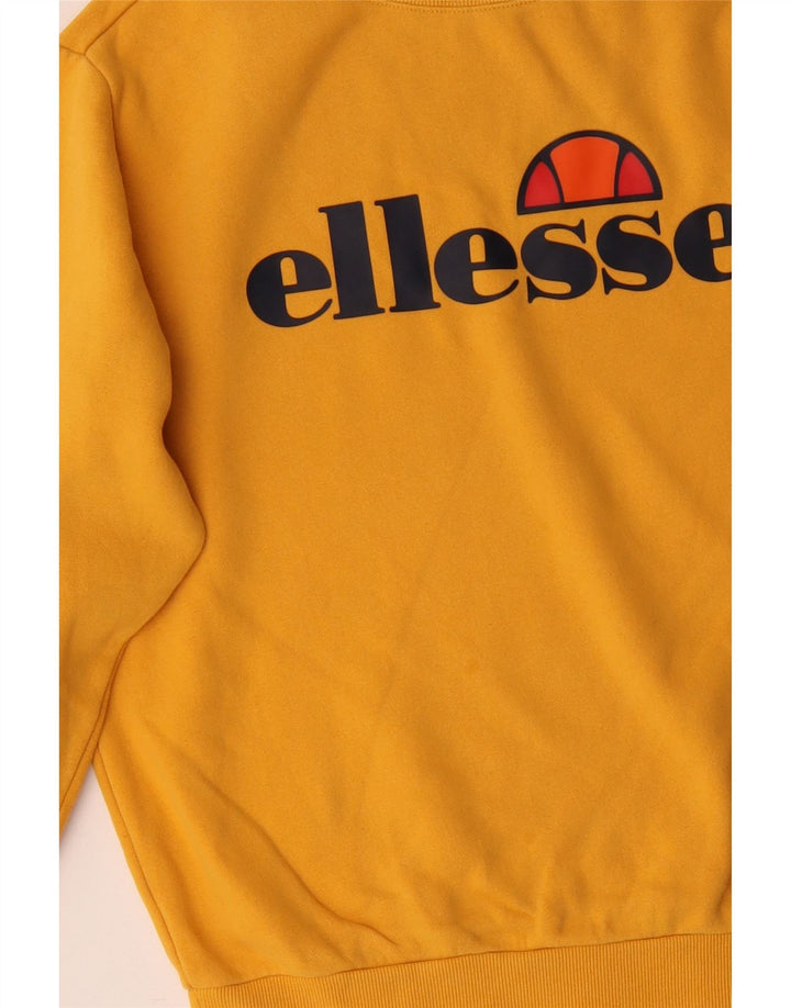 ELLESSE Женский свитер оверсайз с рисунком UK 12 Средний желтый