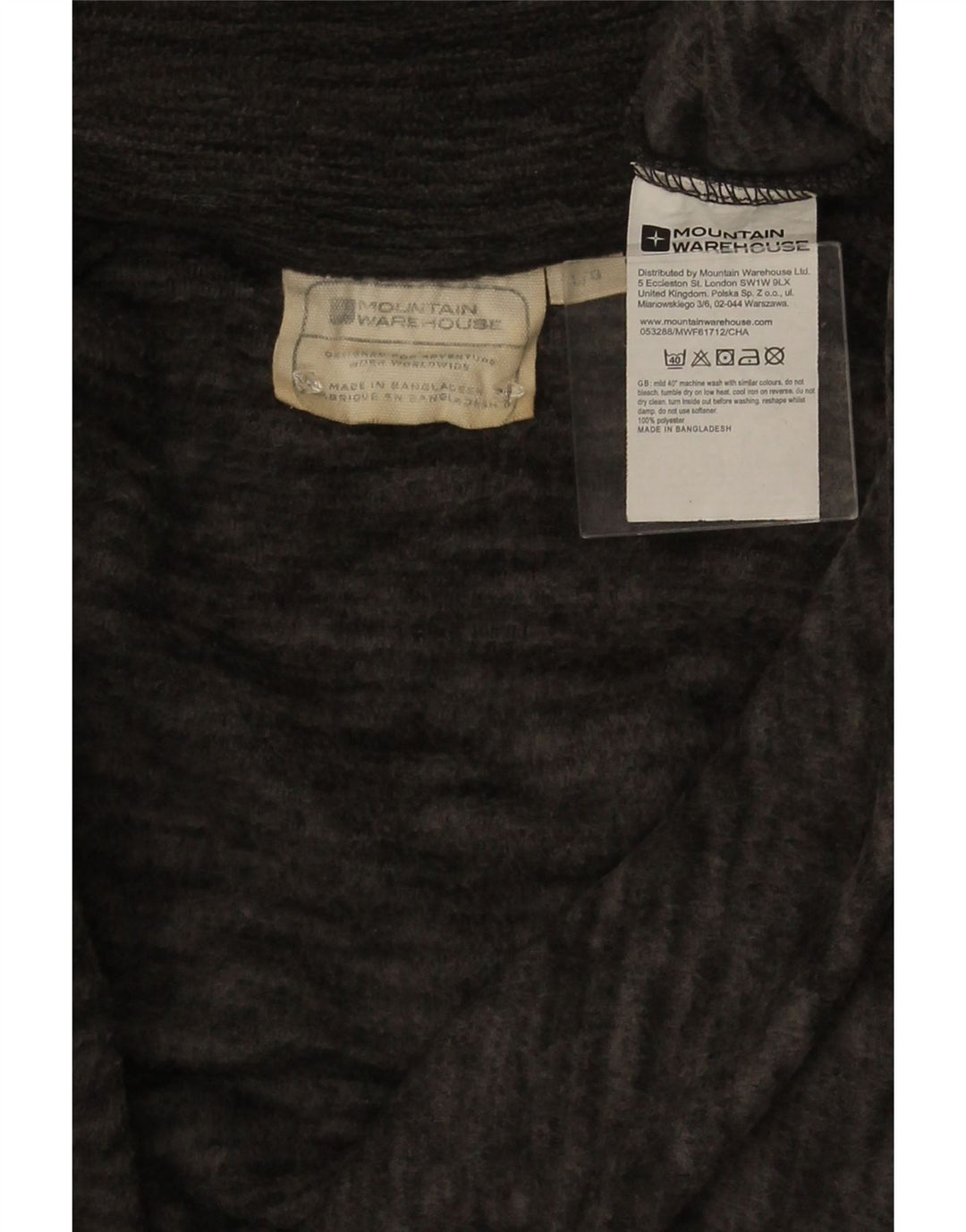 Женская флисовая куртка на молнии Mountain Warehouse UK 16, большая серая в крапинку
