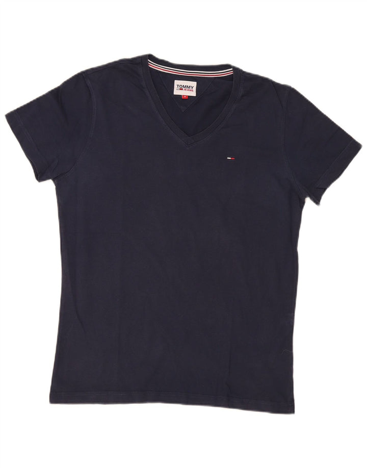 Мужская футболка Tommy Hilfiger, средний темно-синий хлопок