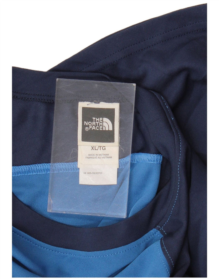 Мужская футболка THE NORTH FACE Top XL, синяя, полиэстер с цветными блоками