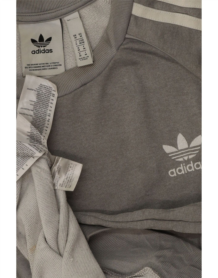 Мужской свитер Adidas джемпер среднего серого цвета из полиэстера