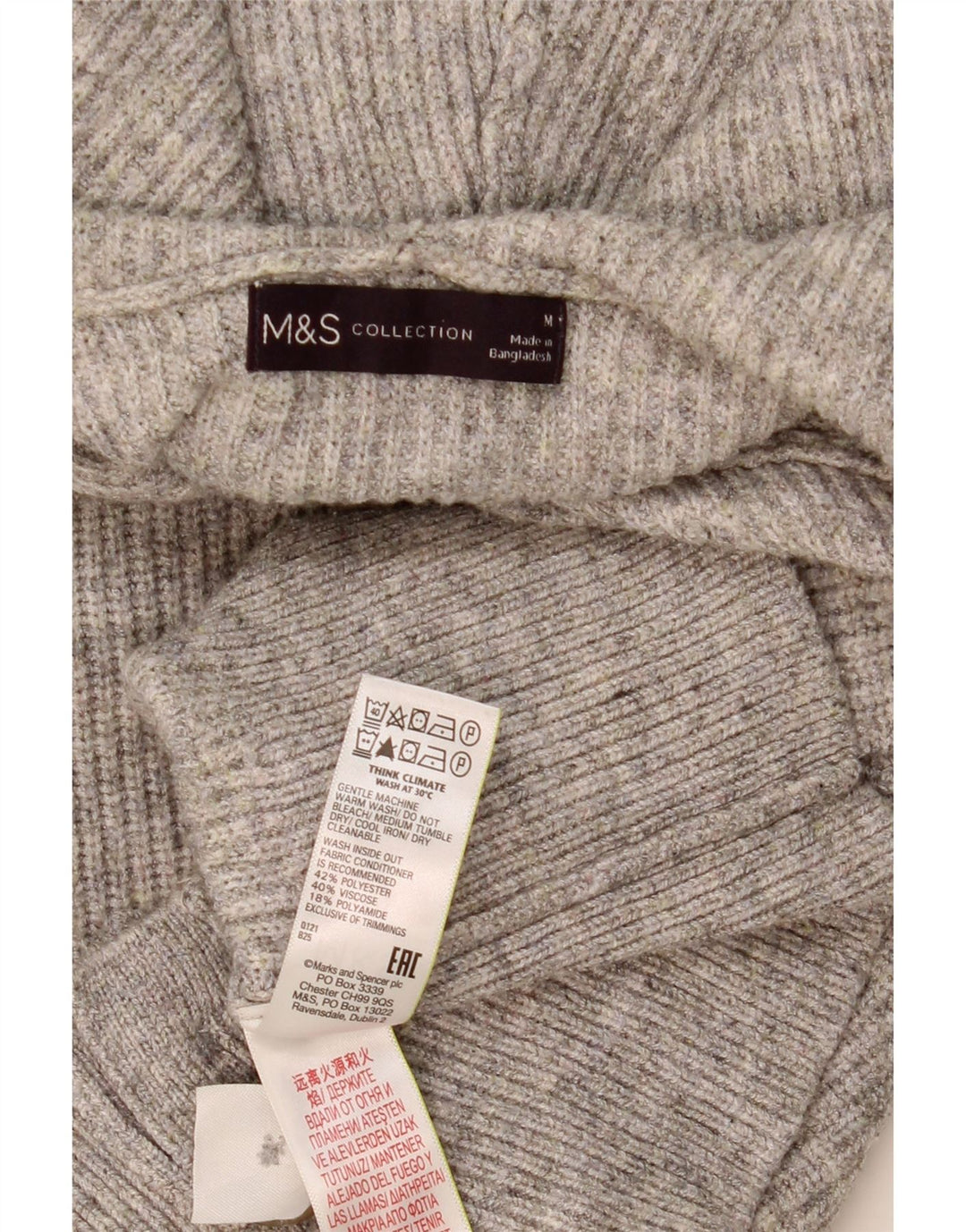 Женский кардиган с капюшоном MARKS & SPENCER UK 14, средний серый полиэстер