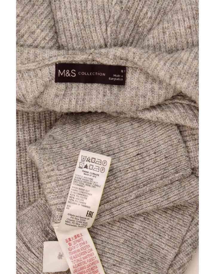 Женский кардиган с капюшоном MARKS & SPENCER UK 14, средний серый полиэстер