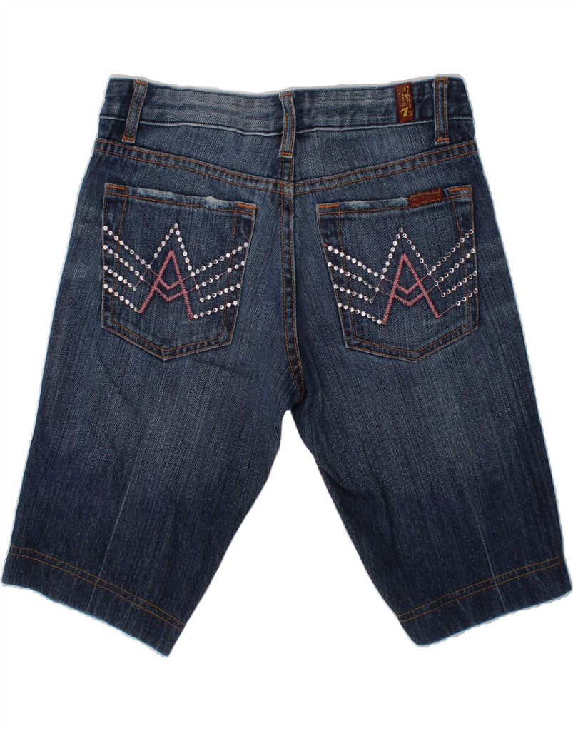 7 FOR ALL MANKIND Womens Denim Shorts W25 XS Blue Cotton Vintage 7 For All Mankind and Second-Hand 7 For All Mankind from Messina Hembry 