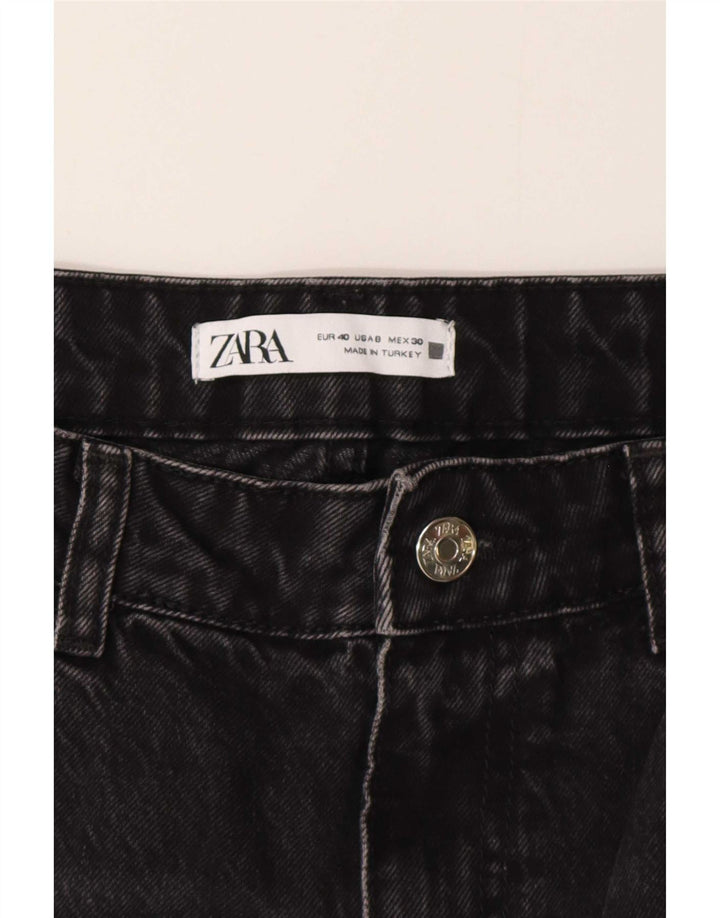 Женские прямые джинсы Zara EU 40 Medium W30 L31, черный хлопок