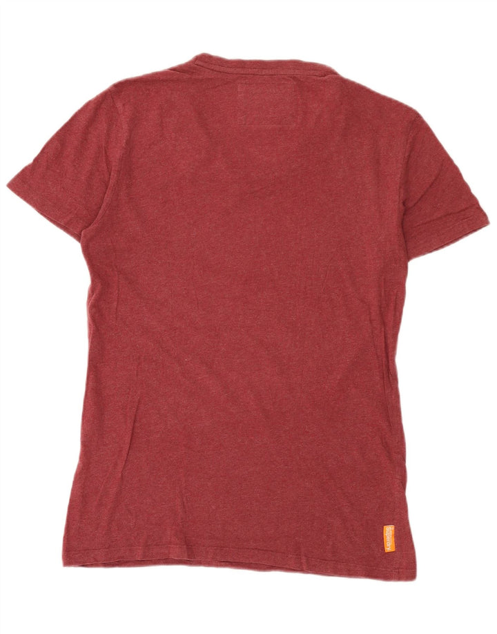 Мужская футболка Superdry, маленький бордовый хлопок