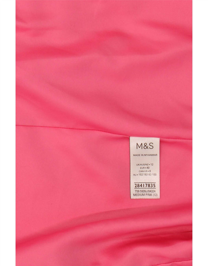 Женский пиджак с открытыми рукавами 3/4 Marks & Spencer UK 12, средний розовый