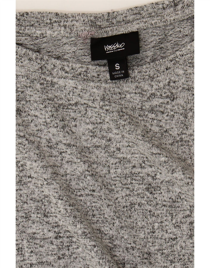 MOSSIMO Womens Oversized Crew Neck Jumper Sweater UK 10 Small Grey Flecked Vintage Mossimo and Second-Hand Mossimo from Messina Hembry 