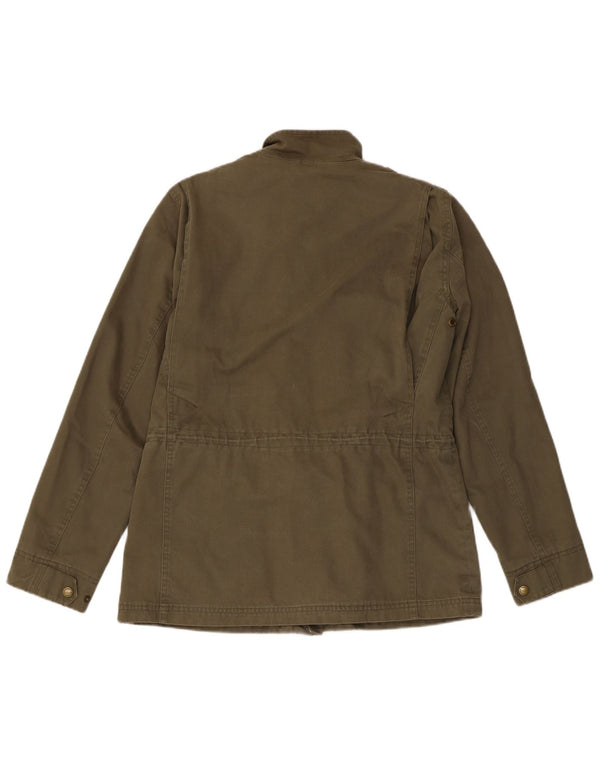 TIMBERLAND Женская куртка в стиле милитари UK 12, средний цвет хаки, хлопок