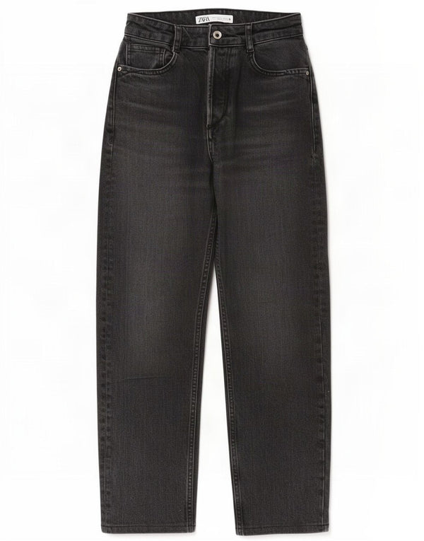 Женские укороченные прямые джинсы Zara EU 34 XS W24 L25, серый хлопок