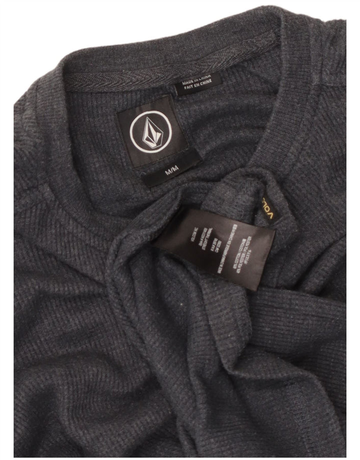 Volcom Мужской топ стандартного кроя с длинными рукавами, средний серый хлопок