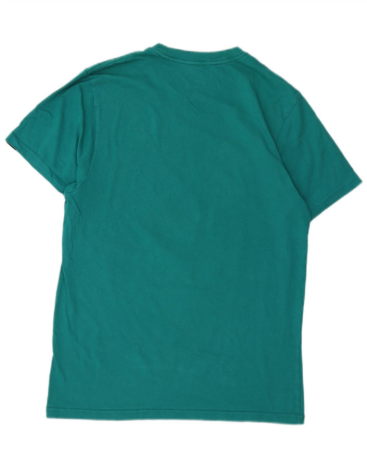 VANS Mens Custom Fit Graphic T-Shirt Top Medium Turquoise Cotton Vintage Vans and Second-Hand Vans from Messina Hembry 