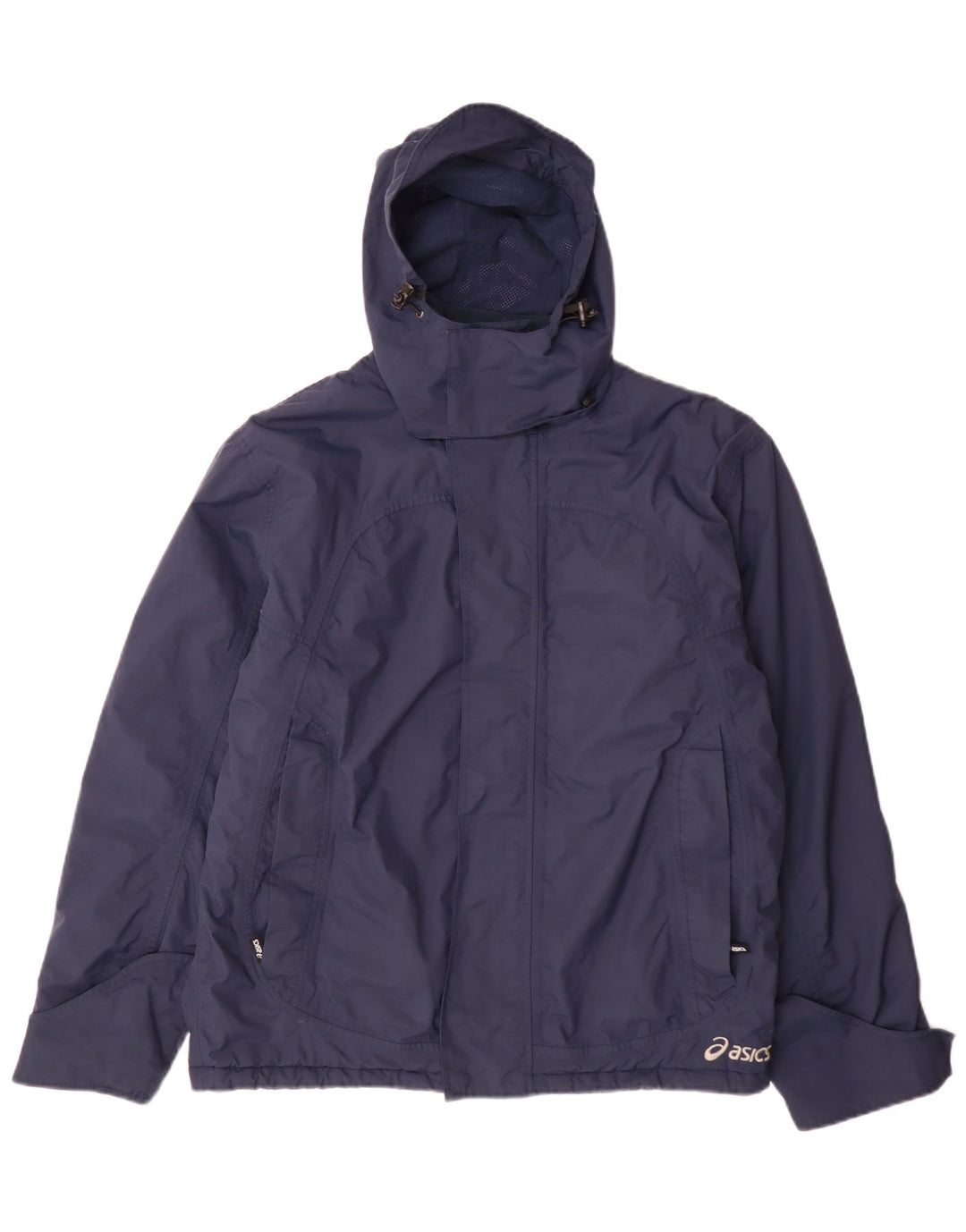 Мужская ветровка Asics с капюшоном UK 38 Medium Navy Blue Полиамид