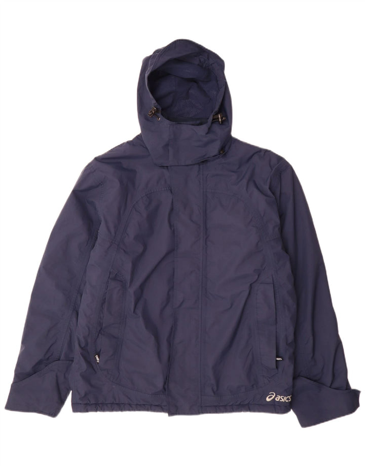 Мужская ветровка Asics с капюшоном UK 38 Medium Navy Blue Полиамид
