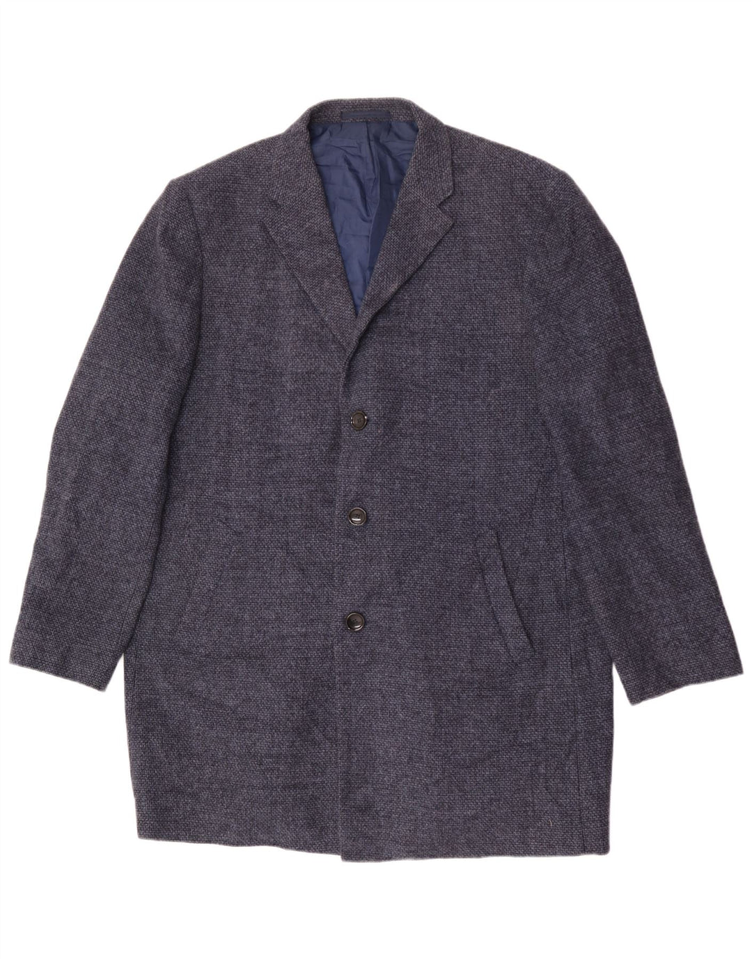 Мужское пальто Marks & Spencer UK 44 2XL темно-синий полиэстер