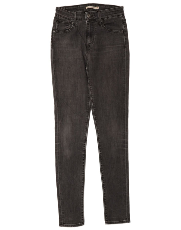 Женские джинсы скинни Levi's W26 L34 Серый хлопок