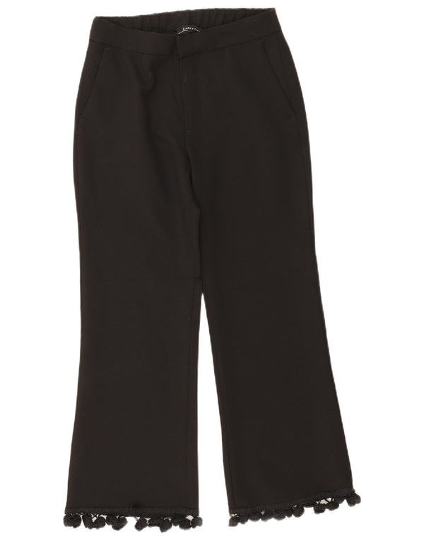 Женские укороченные брюки Zara Bootcut XS W24 L24, черный полиэстер