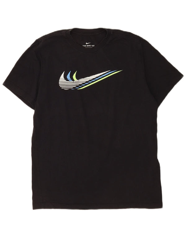 Мужская футболка с графическим рисунком Nike, средний черный хлопок