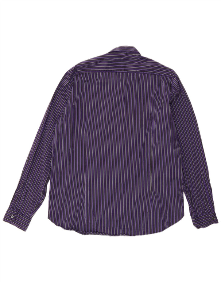 Мужская рубашка Ted Baker, размер 6, 2XL, хлопковая фиолетовая полоска