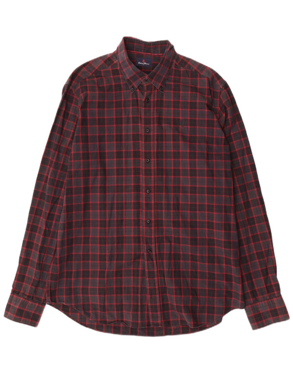 Мужская рубашка Conte of Florence 2XL, хлопок в красную клетку