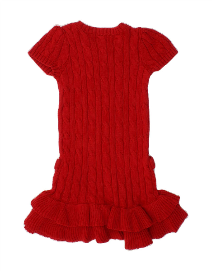 RALPH LAUREN Baby Girls Jumper Dress 18-24 Months Red Cotton Vintage Ralph Lauren and Second-Hand Ralph Lauren from Messina Hembry 