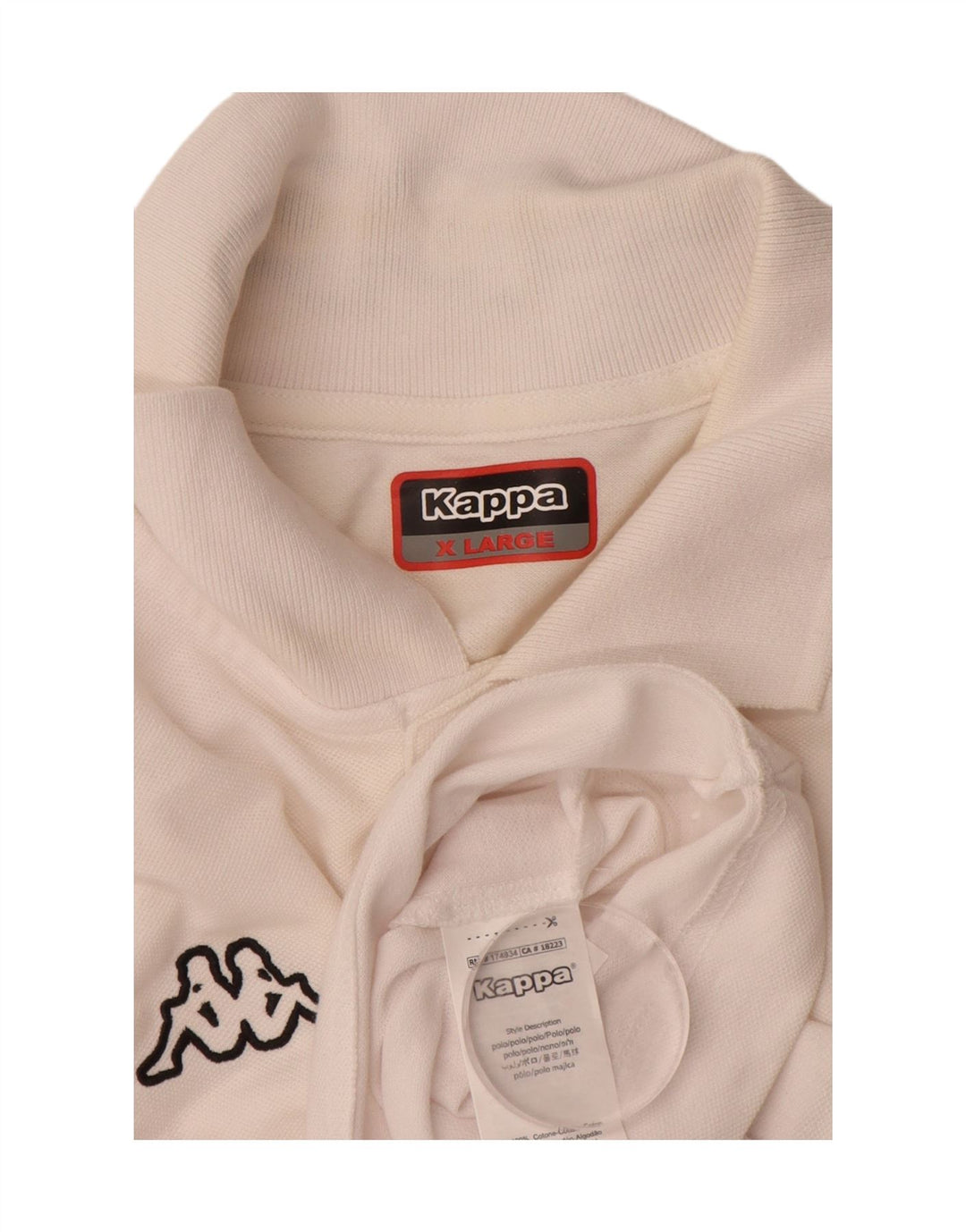 KAPPA Mens Polo Shirt XL White Cotton