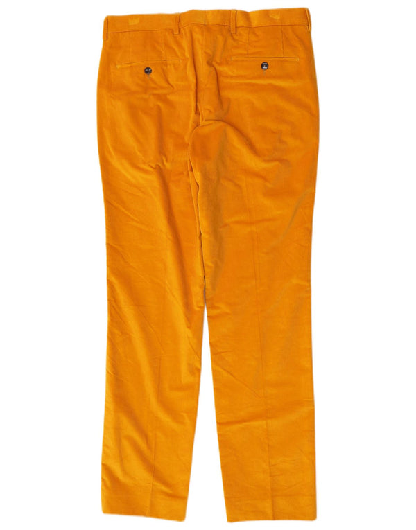 Hugo Boss Мужские прямые вельветовые брюки IT 48 Medium W32 L32 Желтый