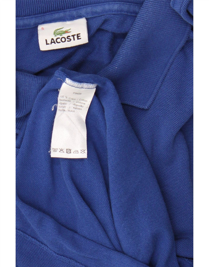 Мужская рубашка-поло Lacoste, размер 5, большая синяя хлопковая
