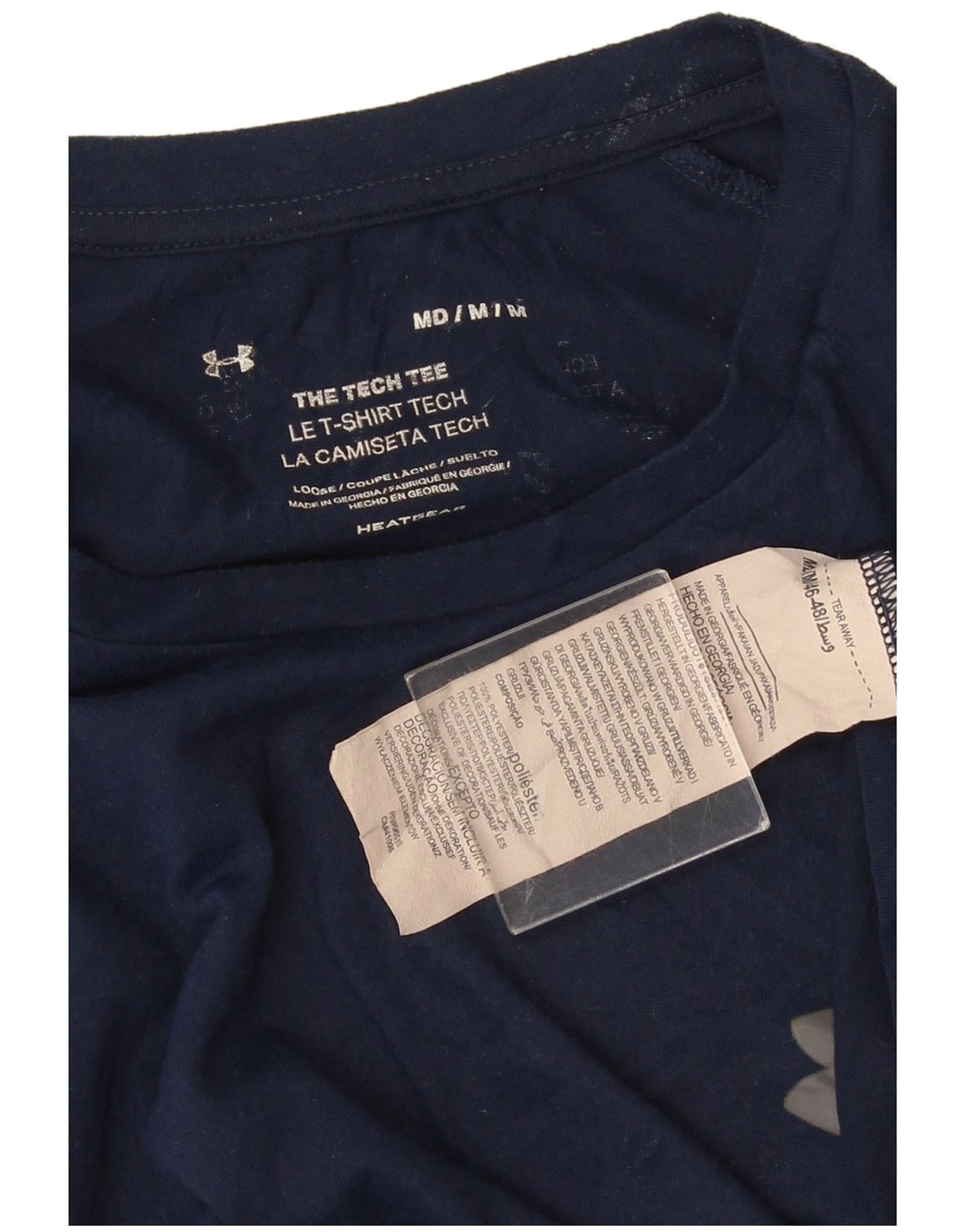 Мужская футболка UNDER ARMOR Верх среднего размера, темно-синий, полиэстер