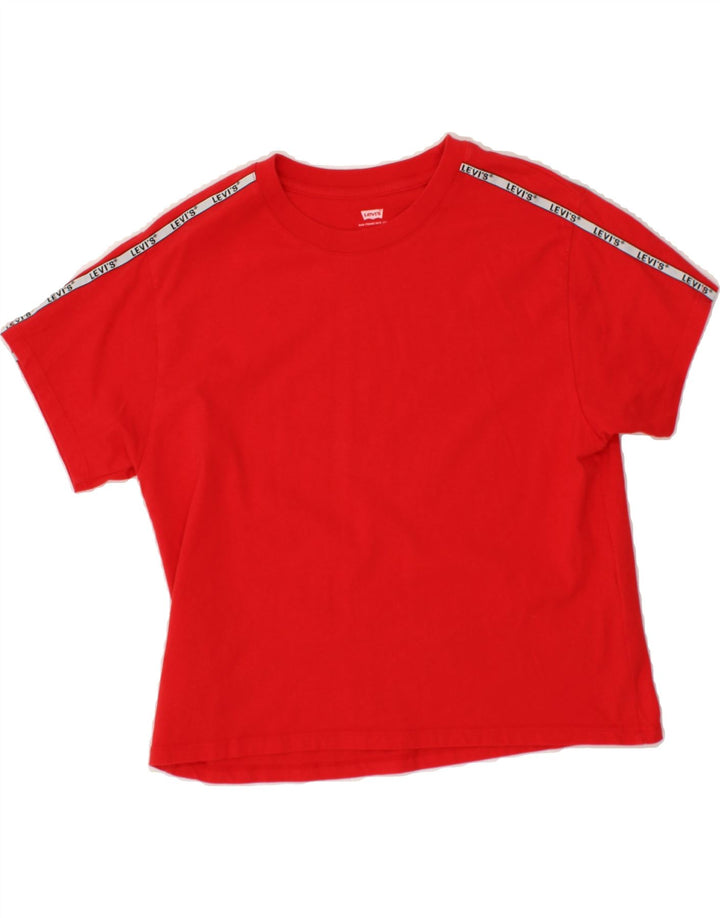 LEVI'S Womens T-Shirt Top UK 10 Small Red Cotton Vintage Levi's and Second-Hand Levi's from Messina Hembry 