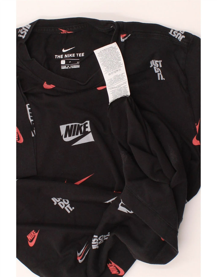 NIKE Mens Graphic T-Shirt Top Small Black Cotton Vintage Nike and Second-Hand Nike from Messina Hembry 