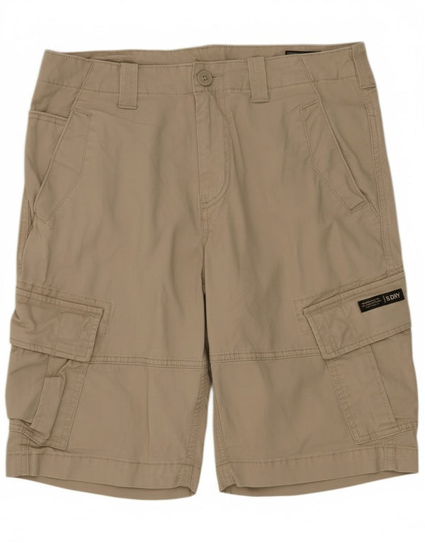 Superdry Mens Cargo Shorts W32 Medium  Beige Cotton