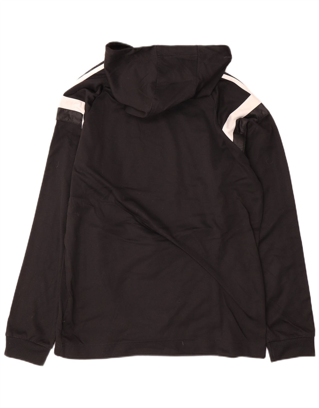 Мужской джемпер с капюшоном Adidas, средний черный, полиэстер с цветными блоками