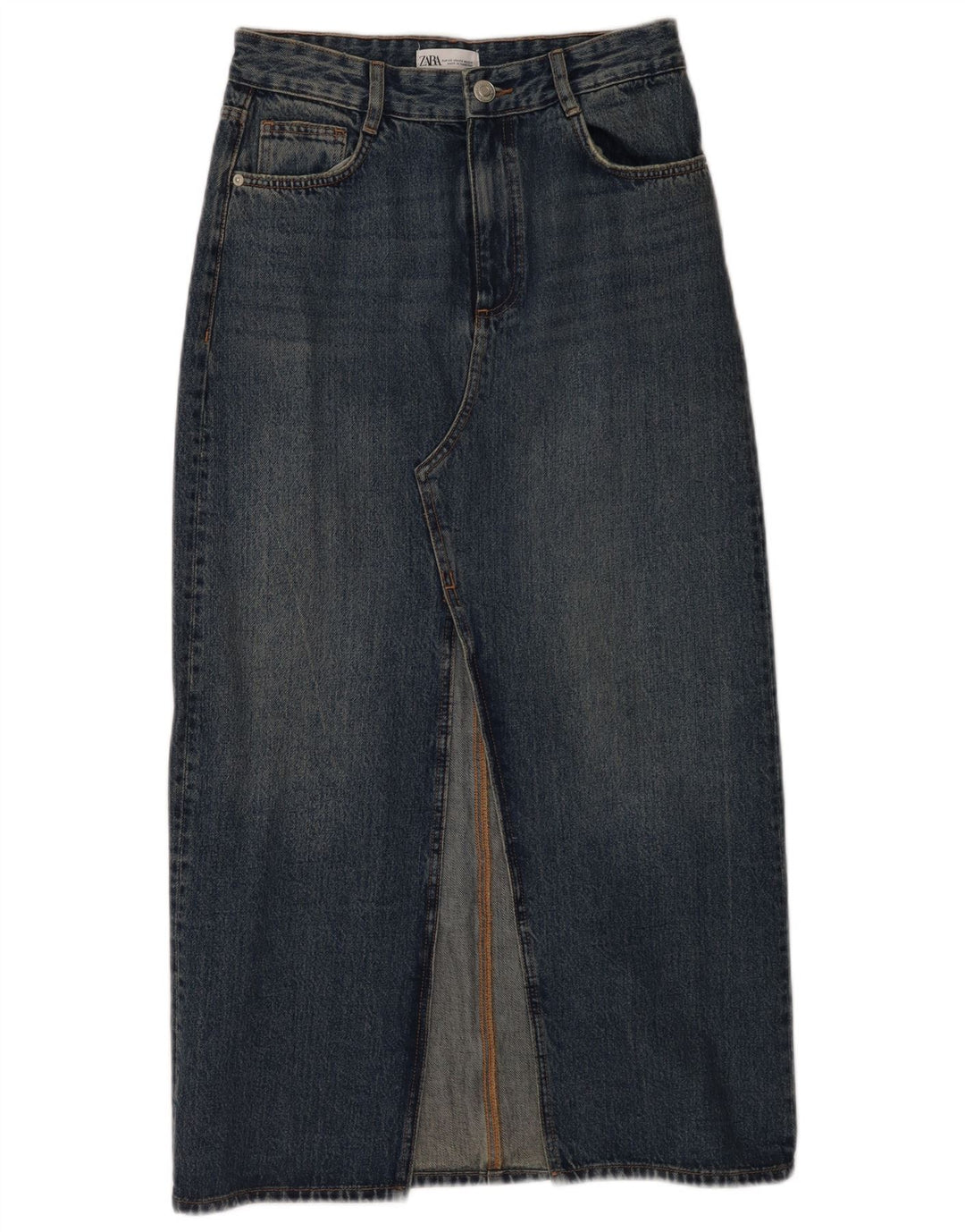 Женская джинсовая юбка Zara XS W24 синяя