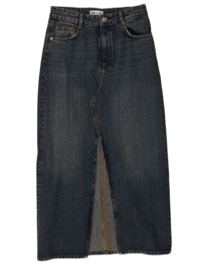 Женская джинсовая юбка Zara XS W24 синяя