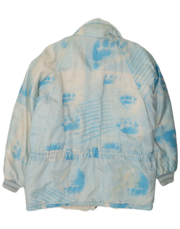 Винтажная мужская ветровка, Великобритания, 42 XL, синяя, полиамид, ретро, тай-дай