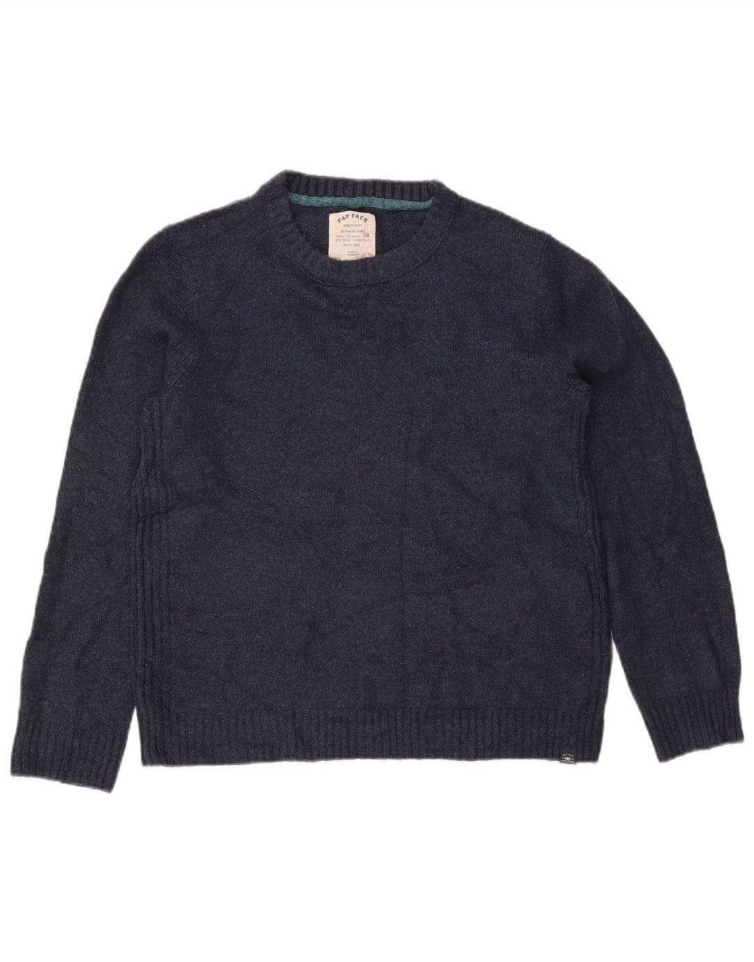 Женский свободный джемпер с круглым вырезом FAT FACE, размер UK 10, маленький, темно-синий