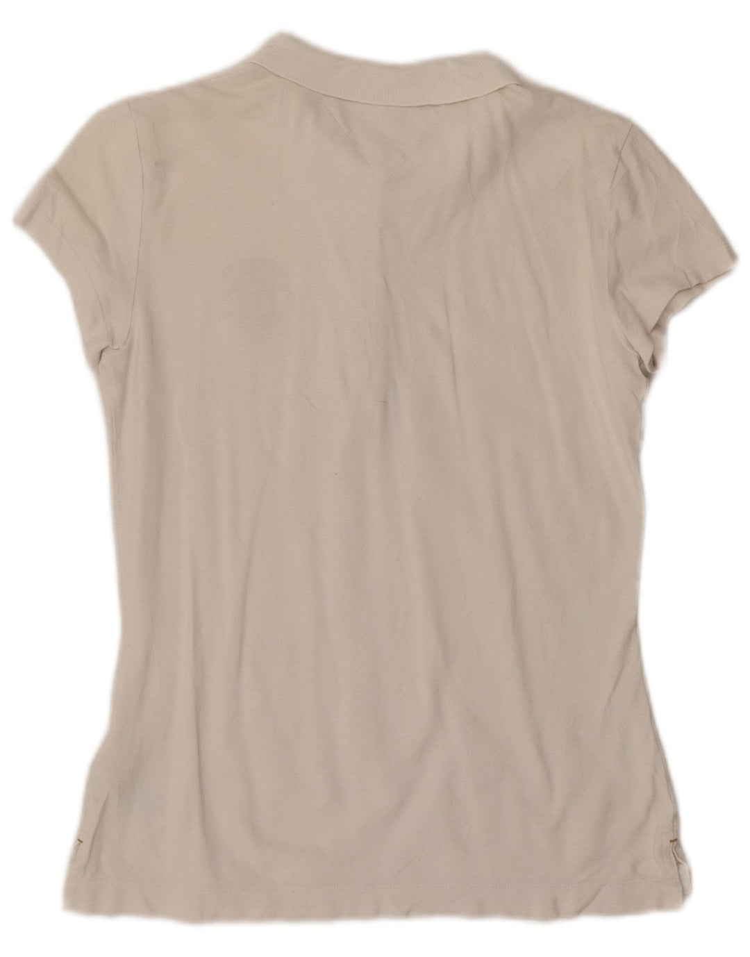 Женская рубашка-поло приталенного кроя Tommy Hilfiger UK 12, средний белый хлопок