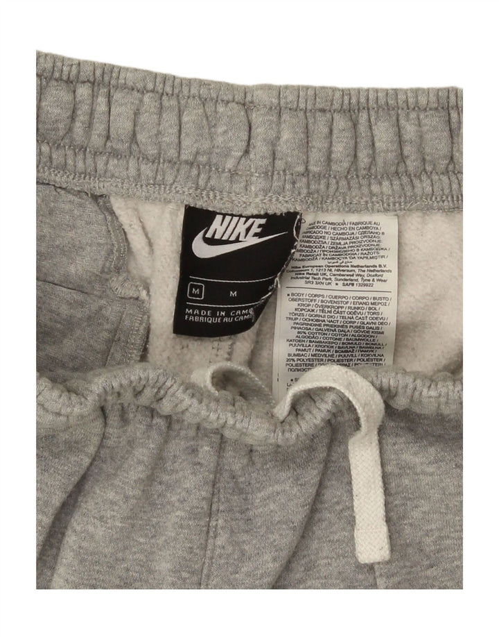 Мужские спортивные шорты Nike с графическим рисунком, хлопковые, среднего серого цвета