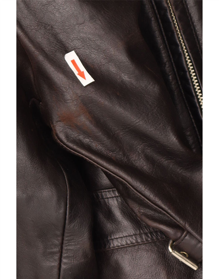 Мужская кожаная куртка Conbipel Natural Wear UK 38, кожа среднего коричневого цвета