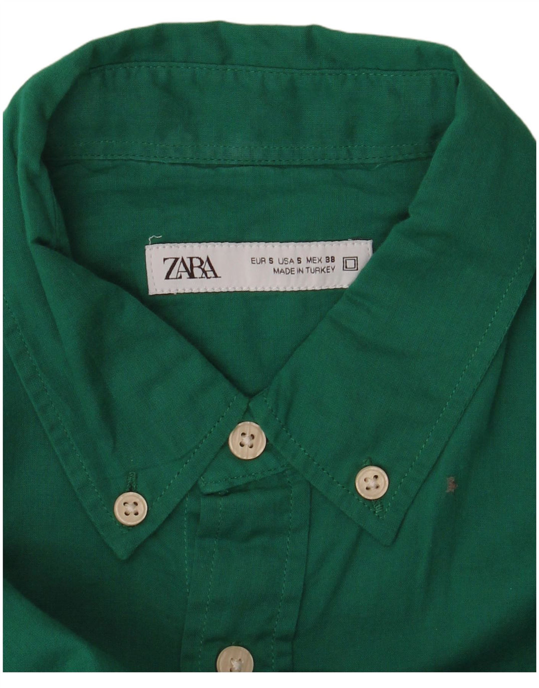 Мужская рубашка Zara маленькая зеленая